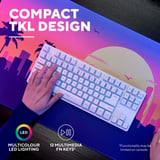 Trust GXT 882 Miami Draadloze 3-in-1 Gaming Set desktopset Wit, US lay-out (QWERTY), Membraan, 80% (TKL)