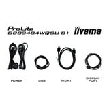 iiyama G-Master Red Eagle GCB3484WQSU-B1 34" Curved UltraWide gaming monitor Zwart, 180 Hz, HDMI, DisplayPort, Audio, AMD Free-Sync
