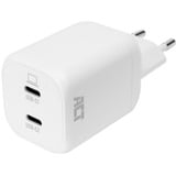 ACT Connectivity USB-C-lader 100W met 2 poorten oplader Wit