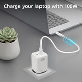ACT Connectivity USB-C-lader 100W met 2 poorten oplader Wit