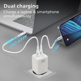 ACT Connectivity USB-C-lader 100W met 2 poorten oplader Wit