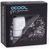 Alphacool Eiszapfen L-connector rotatable G1/4 AG to G1/4 IG verbinding Wit