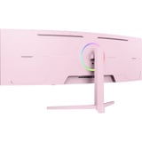 Arozzi Nova Curved 49" v2 UltraWide gaming monitor Roze, 1x DisplayPort, 2x HDMI, 1x USB-C, 2x USB-A, 165 Hz