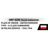 COBI Historical Collection - ORP Dzik Polish Submarine Constructiespeelgoed Schaal 1:300