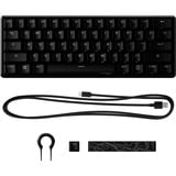 HyperX Alloy Origins 60, gaming toetsenbord Zwart, US lay-out, HyperX Aqua, 60%, PBT, RGB leds