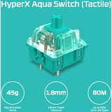 HyperX Alloy Origins 60, gaming toetsenbord Zwart, US lay-out, HyperX Aqua, 60%, PBT, RGB led