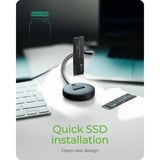 ICY BOX IB-1610MCD-C31 DockingStation voor NVMe & SATA M.2 SSD Zwart