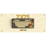 Iqunix ZX75 Happy Ape Wireless Mechanical Keyboard Bruin, US lay-out (QWERTY), TTC Holy Panda, 75%, RGB leds, Hot-swappable, Double-shot PBT, 2.4GHz | Bluetooth 5.1 | USB-C
