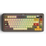 Iqunix ZX75 Happy Ape Wireless Mechanical Keyboard, gaming toetsenbord bruin/geel, US lay-out, TTC Holy Panda, RGB leds, 75%, Hot-swappable, Double-shot PBT, 2.4GHz | Bluetooth 5.1 | USB-C
