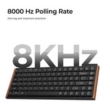 Keychron K3 Ultra 8K Wireless Custom Mechanical Keyboard Zwart, US lay-out (QWERTY), Keychron Milk POM Brown, 75%, RGB leds, LSA Double-shot PBT, USB-C | 2.4 GHz | Bluetooth 5.2