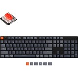 Keychron K5SE-H1, toetsenbord Zwart/grijs, US lay-out, Gateron Low Profile Mechanical Red, RGB leds, ABS, Bluetooth 5.1, hot swap