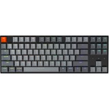 Keychron K8-H1, toetsenbord Grijs/grijs, US lay-out, Gateron Red, RGB leds, TKL, ABS, hot swap, Bluetooth 5.1