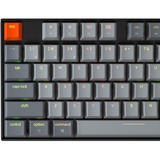 Keychron K8-H1, toetsenbord Grijs/grijs, US lay-out, Gateron Red, RGB leds, TKL, ABS, hot swap, Bluetooth 5.1