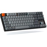 Keychron K8-H1, toetsenbord Grijs/grijs, US lay-out, Gateron Red, RGB leds, TKL, ABS, hot swap, Bluetooth 5.1