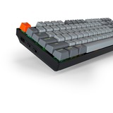 Keychron K8-H1, toetsenbord Grijs/grijs, US lay-out, Gateron Red, RGB leds, TKL, ABS, hot swap, Bluetooth 5.1