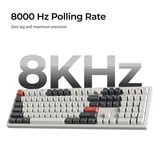 Keychron Q6 Ultra-P1 8K Wireless Custom Mechanical Keyboard Wit, US lay-out (QWERTY), Keychron Silk POM Red, 100%, RGB, Hot swap, 8K, 2.4 GHz / Bluetooth 5.2 / USB-C