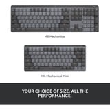 Logitech MX Mechanical Mini, toetsenbord Zwart/grijs, US-International, GL Tactile, Bluetooth Low Energy