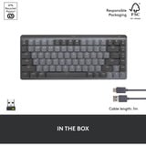 Logitech MX Mechanical Mini, toetsenbord Zwart/grijs, US-International, GL Tactile, Bluetooth Low Energy