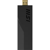 MSI BE6500 WiFi 7 USB Adapter wlan adapter Zwart