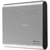 PNY Pro Elite Portable SSD, 250GB externe SSD Zilver, PSD0CS2060S-250-RB, USB 3.1 Gen2, Type-C (10 Gbps)
