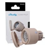 Shelly Wave Outdoor Plug S LR (EU) stekkerdoos Beige, Z-Wave