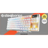 SteelSeries Apex Pro TKL Gen 3 RGB mechanisch gaming toetsenbord Wit, US lay-out (QWERTY), SteelSeries OmniPoint 3.0, 80% (TKL)	