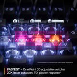 SteelSeries Apex Pro TKL Gen 3, gaming toetsenbord Wit, US lay-out, SteelSeries OmniPoint 3.0, RGB led