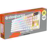SteelSeries Apex Pro TKL Gen 3, gaming toetsenbord Wit, US lay-out, SteelSeries OmniPoint 3.0, RGB led