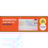 SteelSeries Apex Pro TKL Gen 3, gaming toetsenbord Wit, US lay-out, SteelSeries OmniPoint 3.0, RGB led
