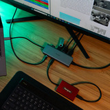 Targus Dual Video Mobile Dock with 140W EPR Pass-Thru dockingstation Aluminium/zwart