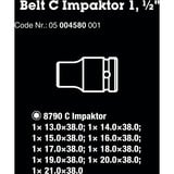 Wera Belt C Impaktor 1 Doppenset, 1/2" dopsleutel Zwart, 9-delig, voor slagmoersleutels