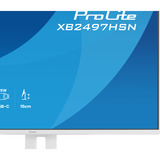 iiyama ProLite XB2497HSN-W1 23.8" monitor Wit, HDMI, DisplayPort, USB-C, Audio, LAN, 100 Hz