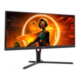 AOC U34G3XM/EU 34" UltraWide gaming monitor Zwart/rood, 144 Hz, WQHD, HDMI, DisplayPort, FreeSync Premium