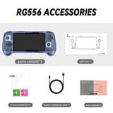 Anbernic RG 556 handheld game console Blauw/transparant, 256 GB, Wi-Fi 5G, Bluetooth 5.0, Android 13