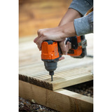 BLACK+DECKER BLIM78N-XJ 18V Slagschroevendraaier Zwart/oranje, Accu en oplader niet inbegrepen