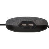 Brennenstuhl Estilo laadstation met textieloppervlak stekkerdoos met usb Antraciet/zwart, 1x stekker, 2x USB-A, 3 meter kabel, 1x Eurostekker, 2x USB-lader