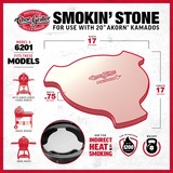 Char-Griller AKORN Smokin' Stone en Heat Deflector afdekking beige