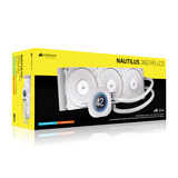 Corsair NAUTILUS 360 RS LCD CPU-vloeistofkoeler waterkoeling Wit