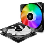 DeepCool CF140 case fan Zwart/wit, 2 stuks, 4-pins PWM fan-connector