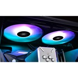 DeepCool CF140 case fan Zwart/wit, 2 stuks, 4-pins PWM fan-connector