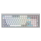 Ducky Cushion 98 RGB mechanisch gaming toetsenbord Zilver, US lay-out (QWERTY), 96%, RGB, PBT Cherry, USB-C / 2,4 GHz / Bluetooth