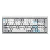 Ducky Cushion 98 RGB mechanisch gaming toetsenbord Zilver, US lay-out (QWERTY), 96%, RGB, PBT Cherry, USB-C / 2,4 GHz / Bluetooth