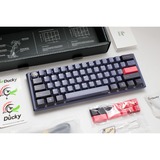 Ducky One 3 Cosmic Blue Mini, toetsenbord Donkerblauw, US lay-out, Cherry MX Speed Silver, RGB led, Double-shot PBT, Hot-swappable, QUACK Mechanics, 60%