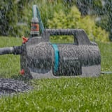 GARDENA Besproeiingspomp 5000 Silent Set met slang en aanzuigunit Donkergrijs/turquoise, 9081-20 | Pomp | 20 m slang | 3,5 m aanzuigunit