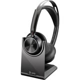 HP Poly Voyager Focus 2 USB-C - Teams Certified on-ear headset Zwart, Incl. oplaadstatief