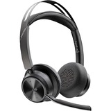 Happy People Poly Voyager Focus 2 USB-C - Teams Certified on-ear headset Zwart, Incl. oplaadstatief