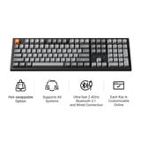 Keychron K10 Max-H13 RGB mechanisch toetsenbord Zwart, US lay-out (QWERTY), 100%, RGB leds, OSA Double-shot PBT, hot swap, USB-C | 2.4 GHz | Bluetooth 5.1