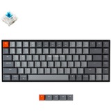 Keychron K2-A2v2, toetsenbord Grijs/grijs, US lay-out, Gateron Blue, white leds, TKL, ABS, Bluetooth 5.1