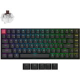 Keychron K2 QMK-B3 RGB mechanisch toetsenbord Zwart, US lay-out (QWERTY), Keychron Super Brown, 75%, RGB leds, Cherry double-shot PBT, Bluetooth 5.2 | USB-C