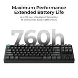 Keychron K8 Ultra 8K Wireless Custom Mechanical Keyboard Zwart, US lay-out (QWERTY), Keychron Apex Brown, 80% (TKL), RGB leds, OSA Double-shot PBT, USB-C | 2.4 GHz | Bluetooth 5.2